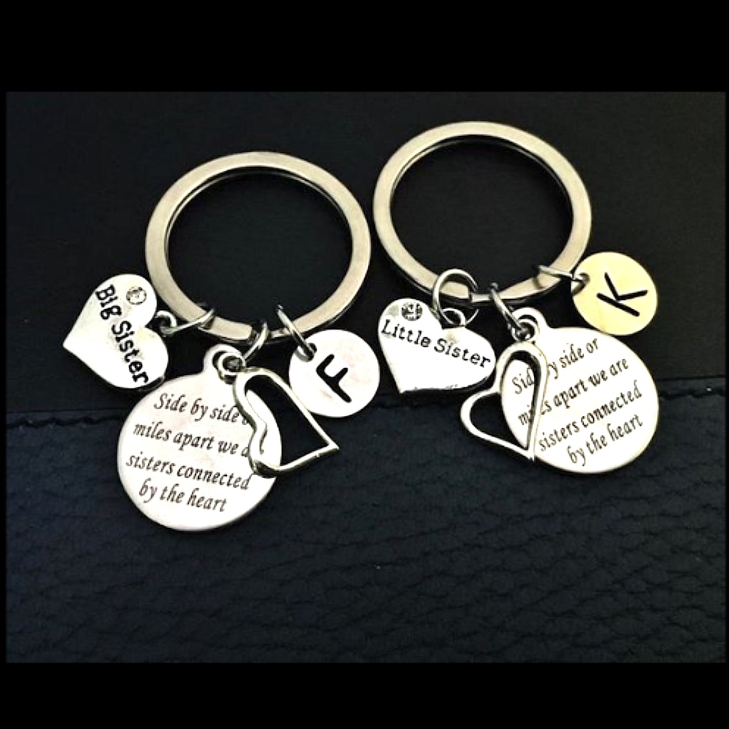 Sister Gift Ideas, 2 Sister Keychains Birthday Gift