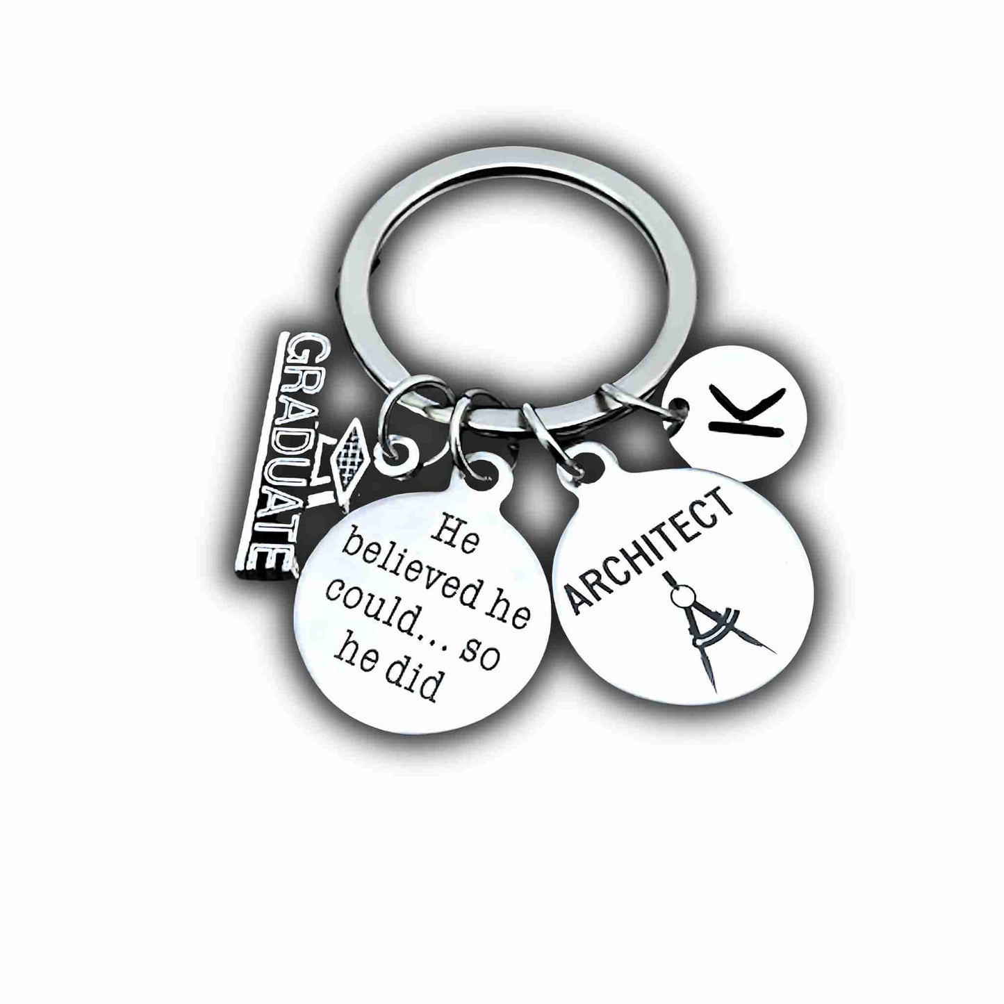 Architect Keychain Gift for Him, Architect Graduation Gift