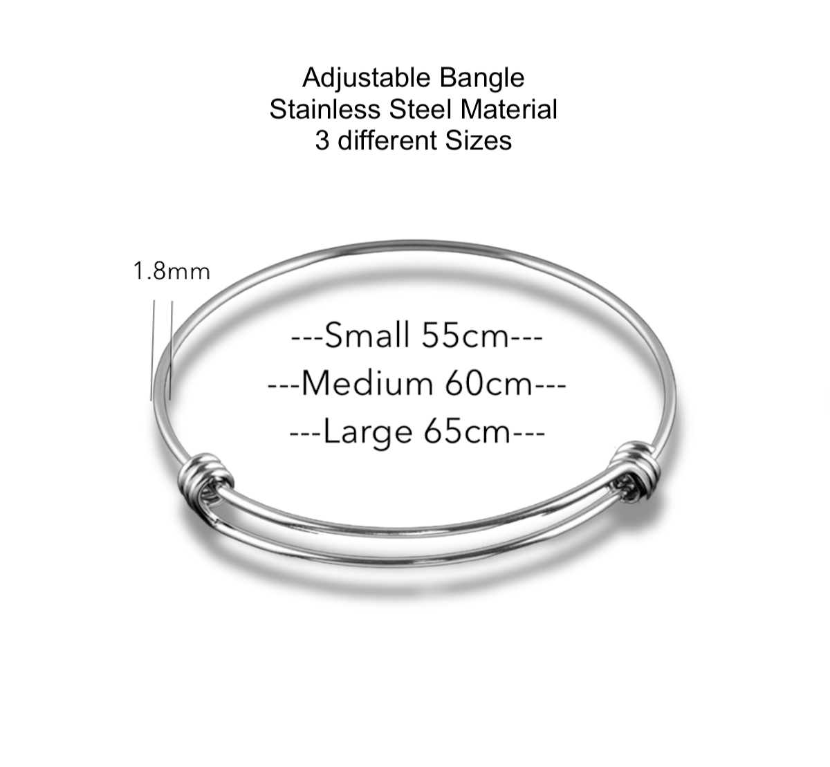 Available bangle sizes