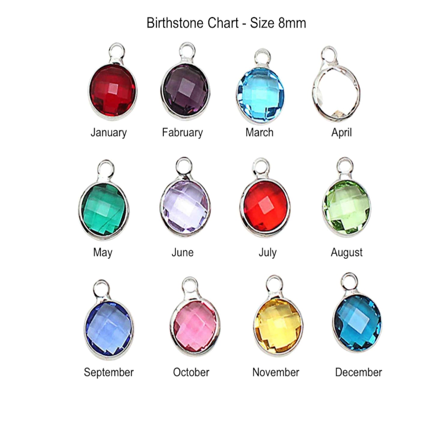 Birthstone Months 8mm