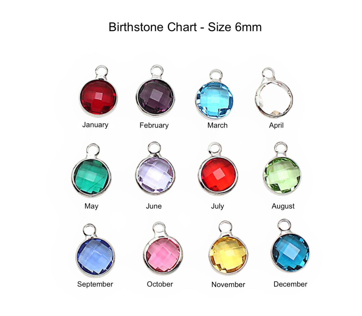 Birthstone Pendant Charms, Add-on Birthstone to Personalize Your Gifts