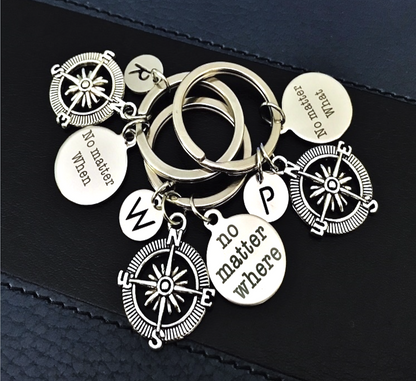 Best Friends Gifts, No Matter Where, No matter What, No matter When, Set of 3 keychains