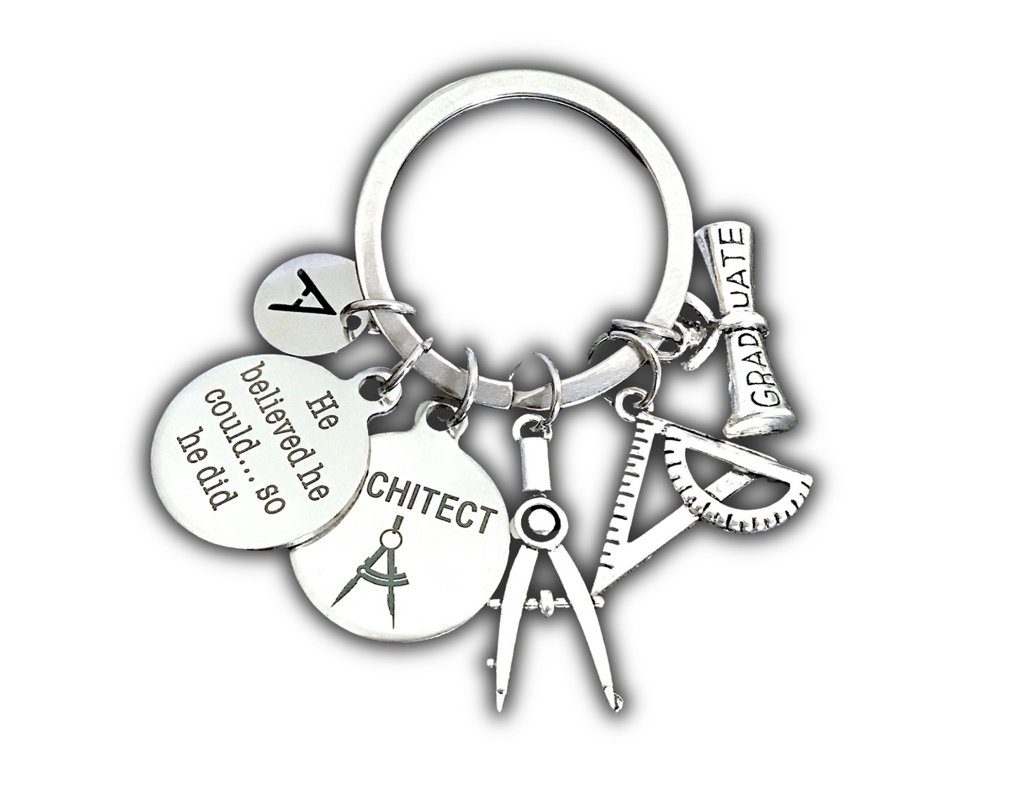 Architect Graduation Keychain Gift