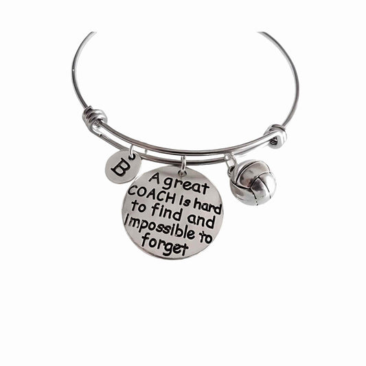 Volleyball Bangle Gift for Coach - Gift for Volleyball Coach