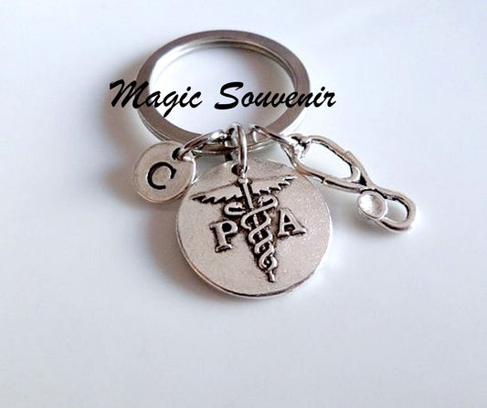 Physician Assistant Gift, PA Keychain, Physician Assistant Key chain, PA Charm, Stethoscope Charm, Gift for Physician Assistant, PA Grad