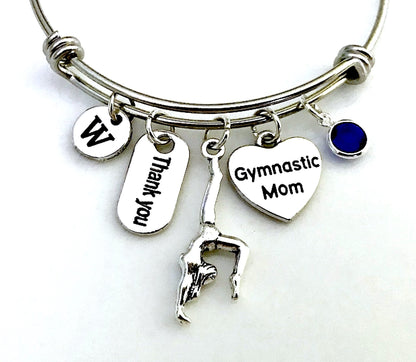 Gymnastics Bangle, Gift for Gymnastic Mom, Gymnastic Mom Gift, Gymnastics jewelry, Gymnast gifts, Gymnastics coach gifts, Gymnastics Mom