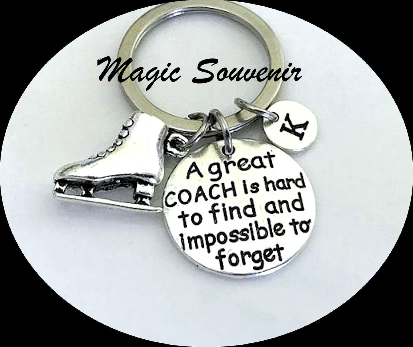 Ice Skating Coach,  Gift for Ice skating coach, Ice Skater Gifts Ideas, Figure Skate keychain, Ice Skate Charm, Ice shoe keychain