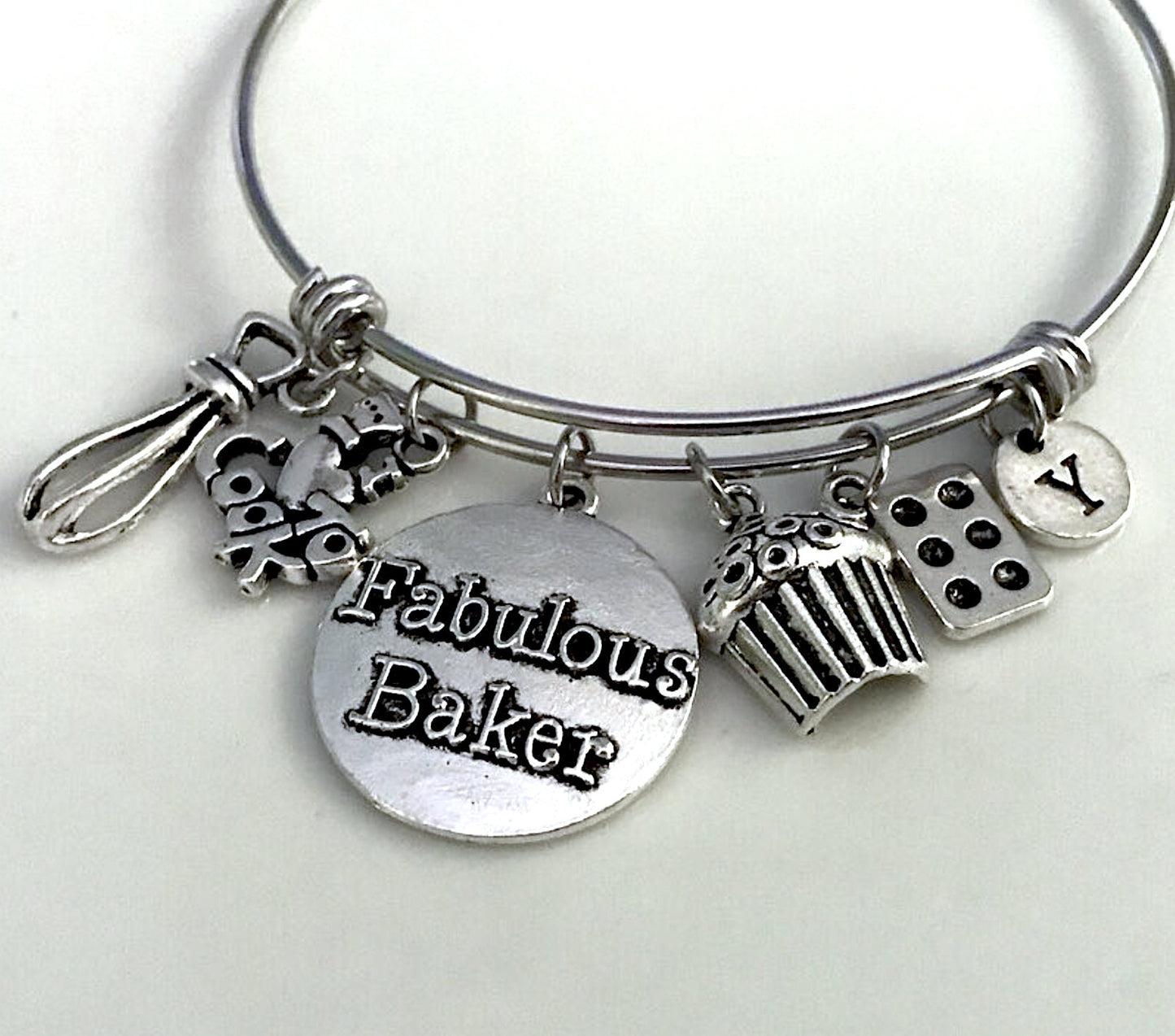 Gift for Chef, Baker bangle, Gift for Baker, Gift for Chef, Fabulous Baker, Culinary School, Love to cook, pastry maker, Cook book bangle