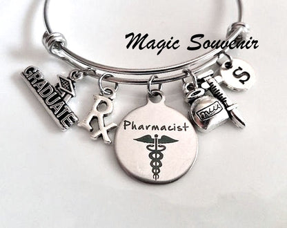 Graduation gift for Pharmacist, RX bangle for pharmacist, Pharmacy Tech Grad, pharmacist bangle, Graduation gift for pharmacist personalized