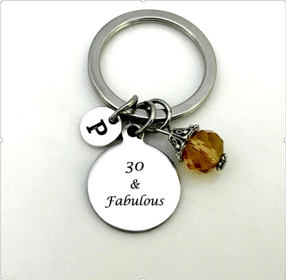 30th Birthday Gift, Birthday gift for 30th, 30th anniversary, 30th Birthday gift ideas, Gift for Her, 30th anniversary gift keychain