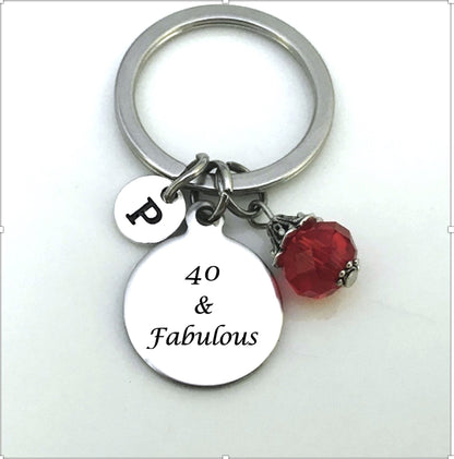 40th Birthday Gift, Birthday gift for 40th, 40th anniversary, 40th Birthday gift ideas, Gift for Her, 40th anniversary gift keychain