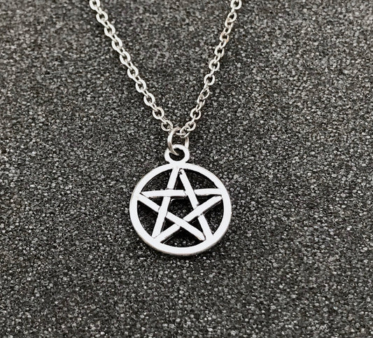 Pentagram Necklace, Pentagram Pendant charm, Pentacle Charm, Supernatural necklace, Pentacle Necklace, Supernatural jewelry, Shadowhunters